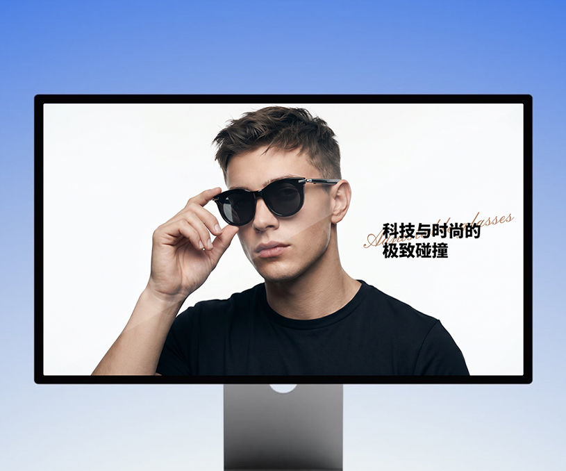 深圳创酷视界科技有限公司-AI可调光太阳镜产品介绍PPT设计案例